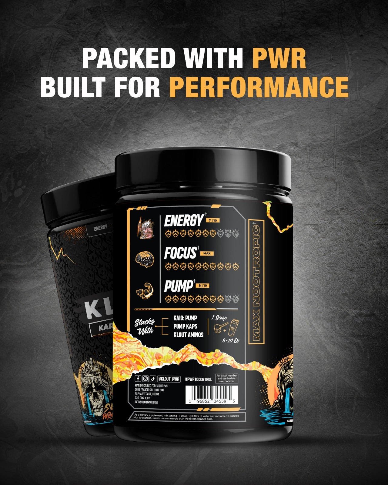 KARMA - High Focus Low Caffiene Pre-Workout - KLOUT PWR